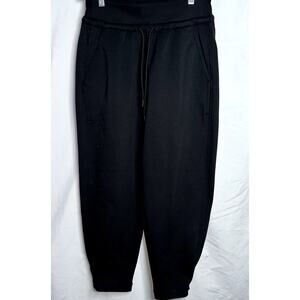 Athleta Womens Size Small Black Drawstring Elastic Waist Zippered Pocket Joggers